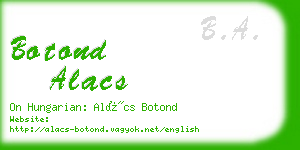 botond alacs business card